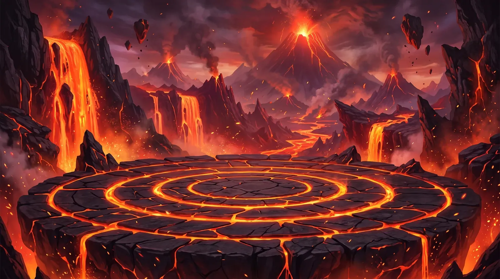 Arena de fogo, cenário do jogo